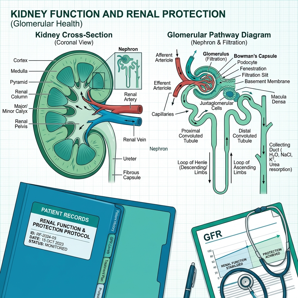 Glomerular kidney pathway and clinical records folder